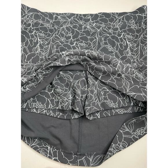 Duluth Trading Co Active Floral Skort Gray Women’s Size XL - Picture 2 of 7